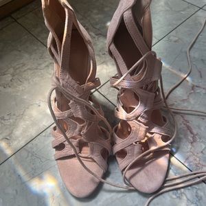 Charlotte Russe Light Pink Strappy Heels